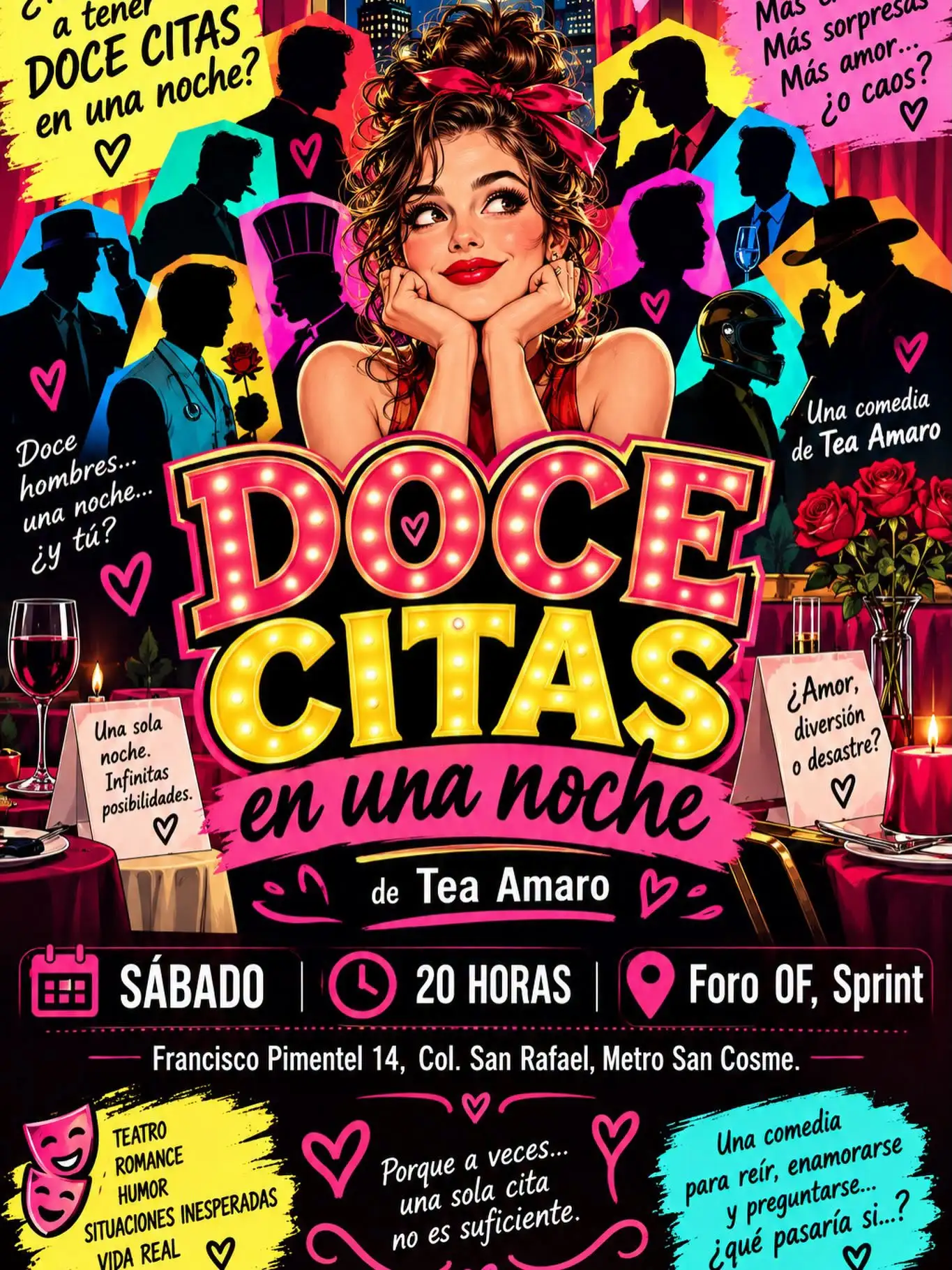 Cartel Doce Citas en una Noche